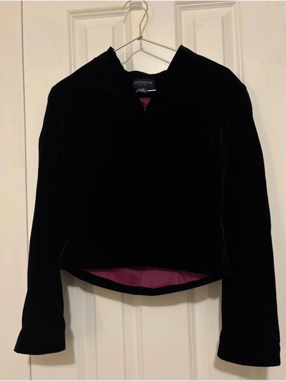 Ann Taylor Black Velveteen blazer